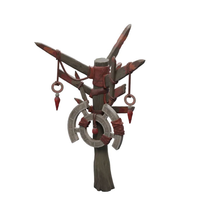Blazing Totem source model in its idle pose
