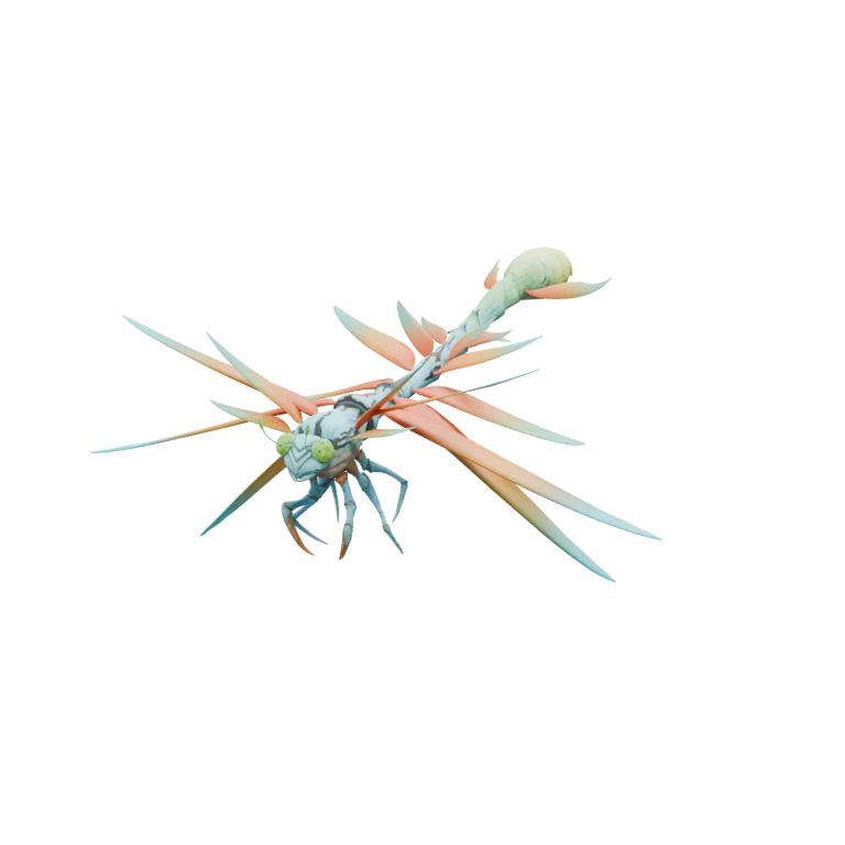 Drana Mutant Sylphen source model in its idle pose