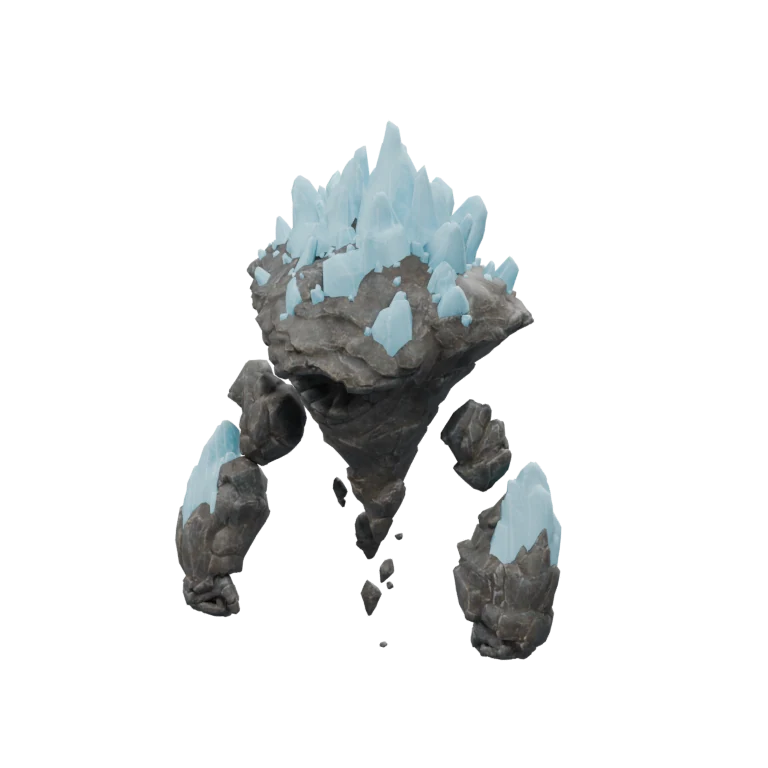 Blue Kalgolem source model in its idle pose