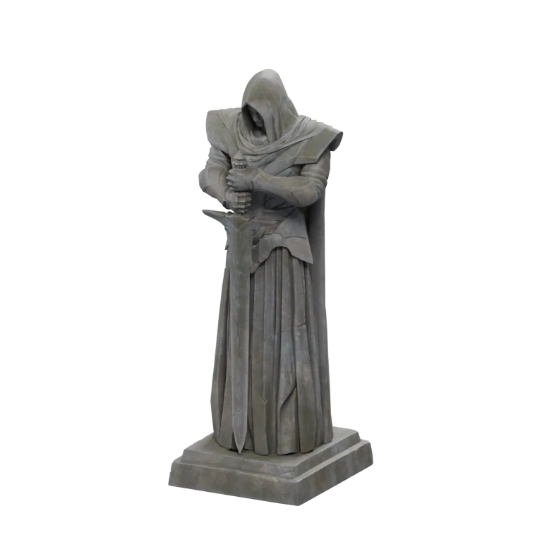 Statue of Daeva Warrior source model in its idle pose