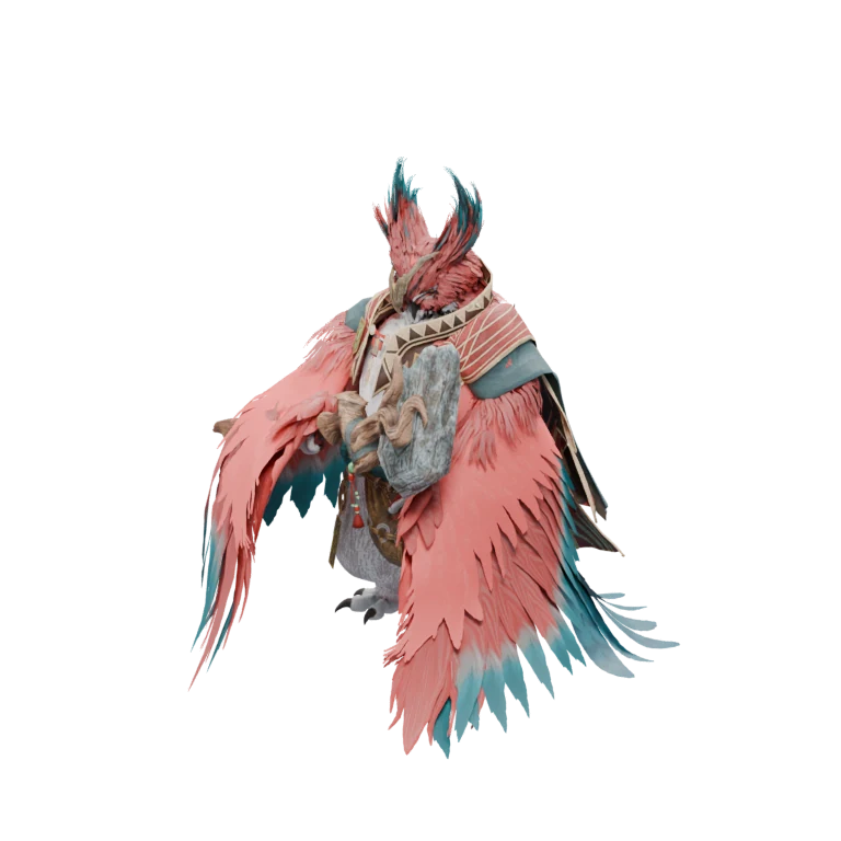 Watchful Raptor Dodori source model in its idle pose