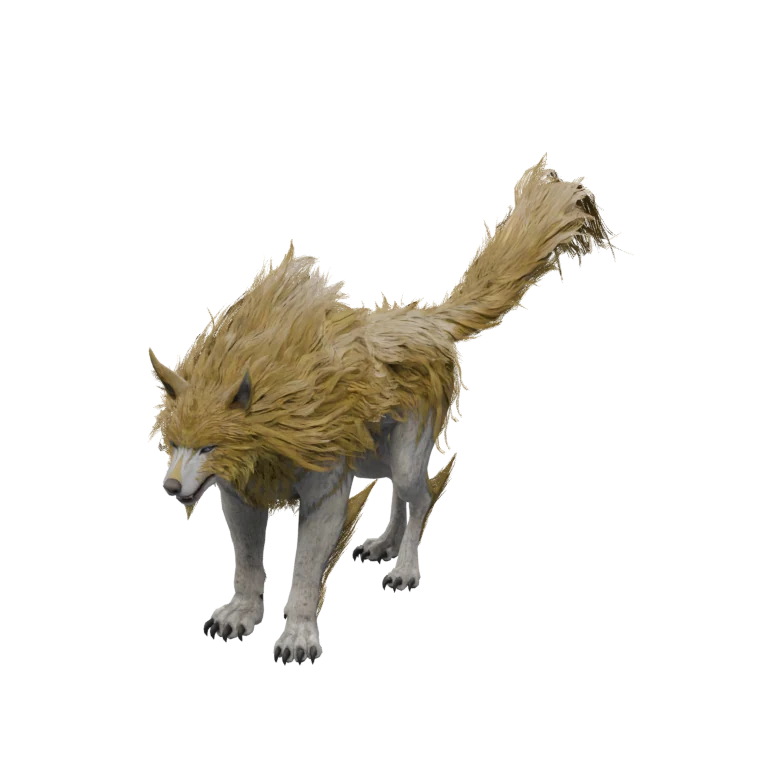 Baby Yellow-Maned Zaif source model in its idle pose