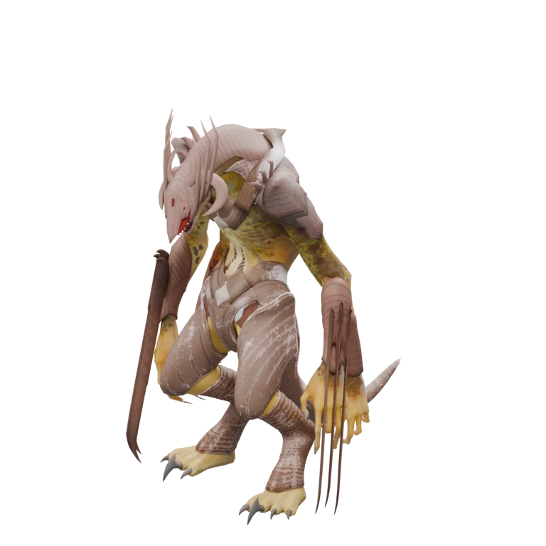 Draconute Armed Guard source model in its idle pose