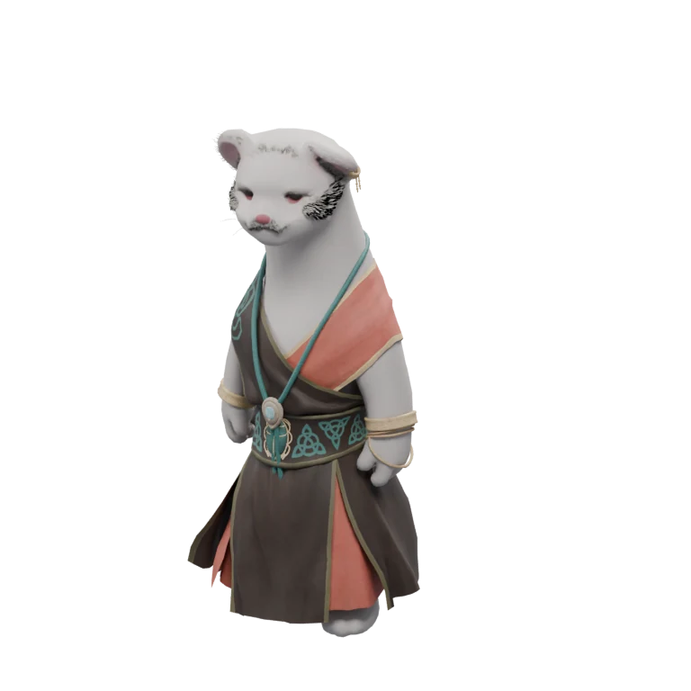 Stage Emcee source model in its idle pose