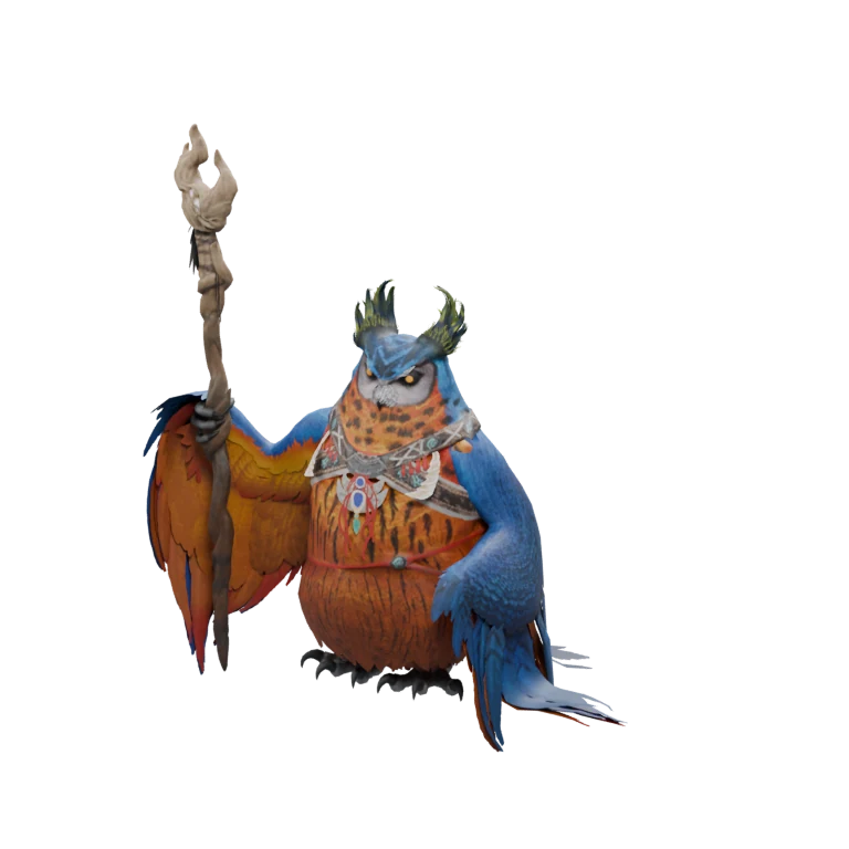 Aullaeu Shaman source model in its idle pose