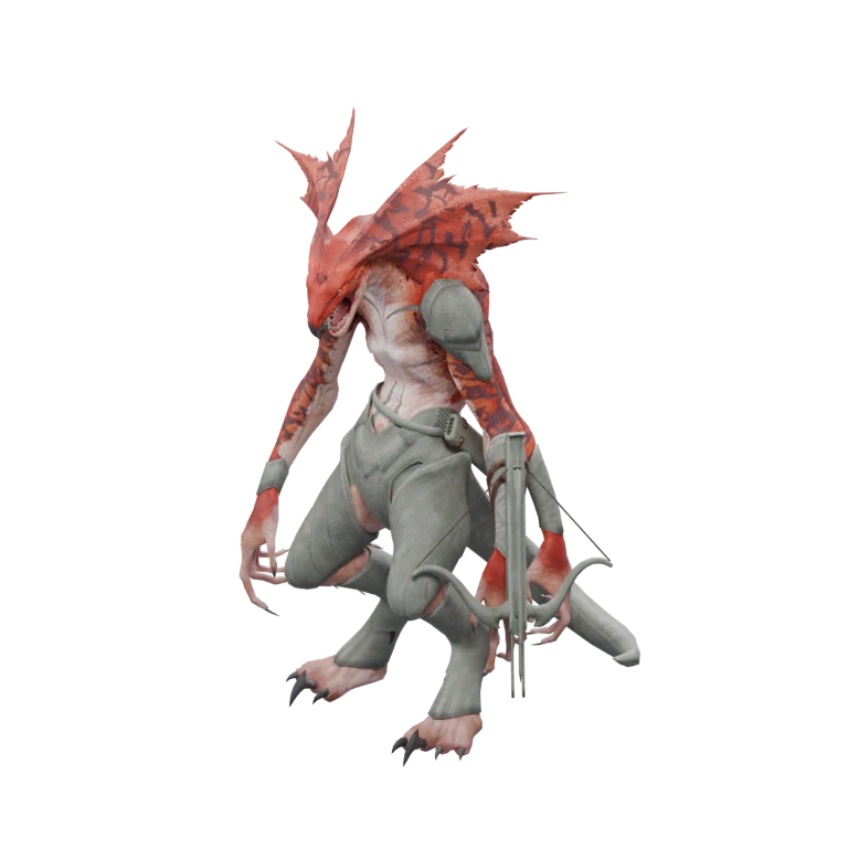 Prison Compound Draconute Ranger source model in its idle pose