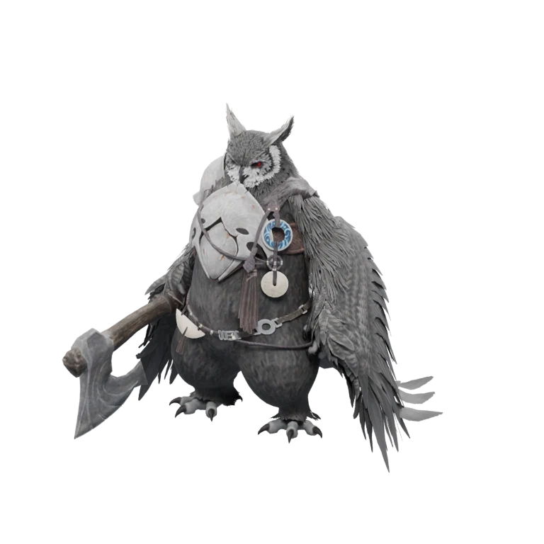 Aullaeu Watcher source model in its idle pose