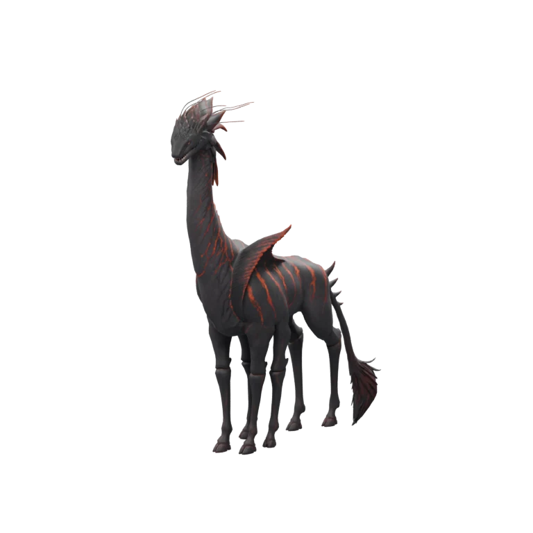 Lava-Maned Kailin source model in its idle pose