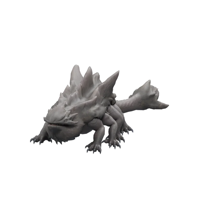 Ashen Basilisk source model in its idle pose
