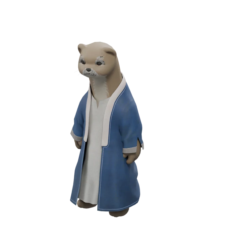 Bhiro source model in its idle pose