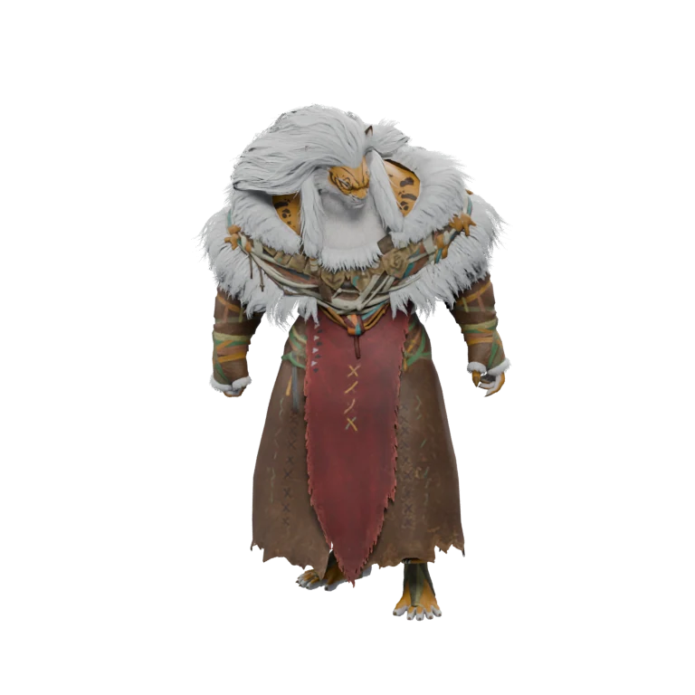 Abyssal Horn Mau Healer source model in its idle pose