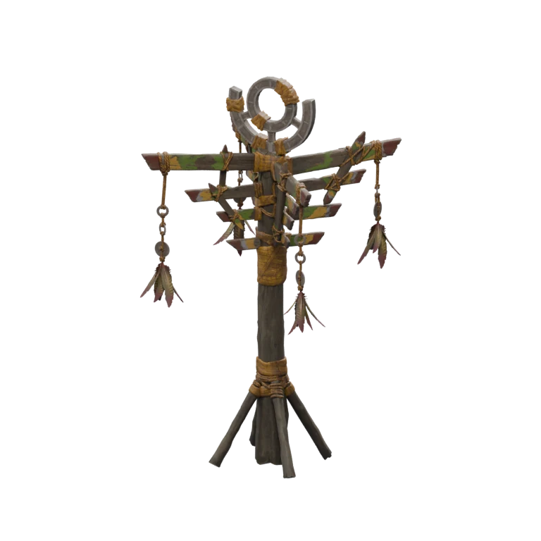 Large Aullaeu Totem source model in its idle pose