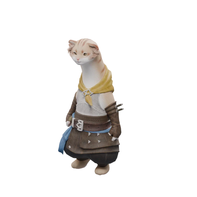 Popokiki source model in its idle pose