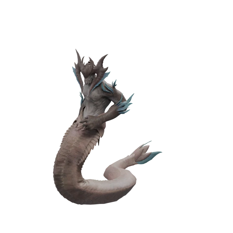 Takshaka Nagarant Guardian Warrior source model in its idle pose