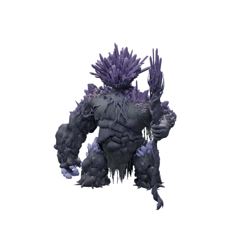 Distorted Muka source model in its idle pose