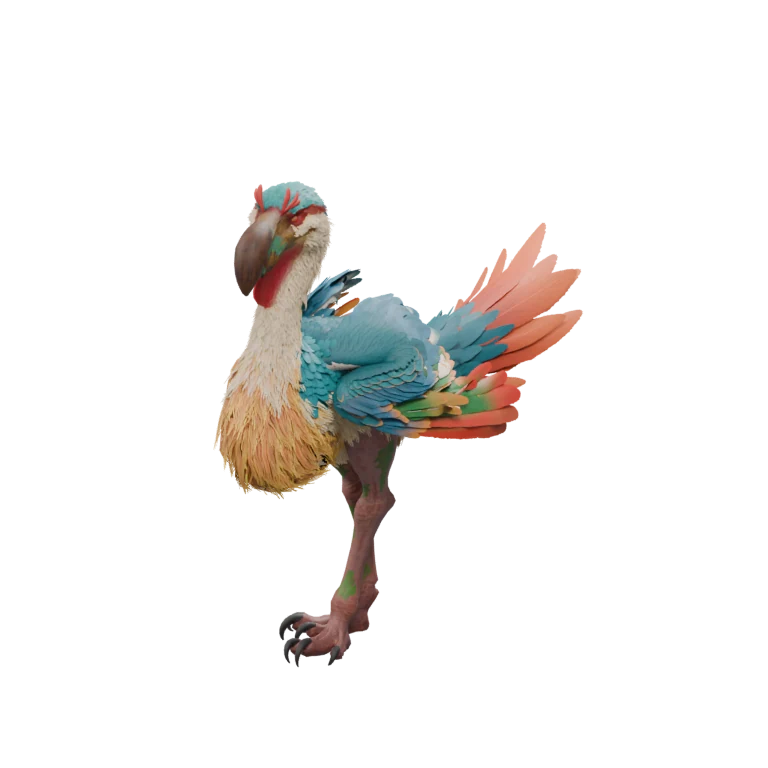 Crestlich source model in its idle pose