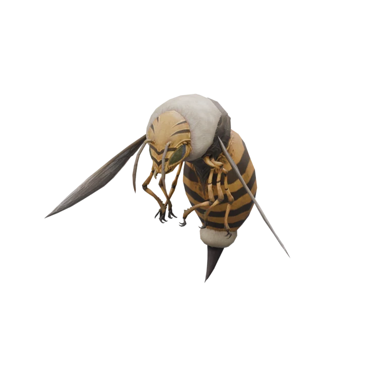 Black Pattern Bee source model in its idle pose