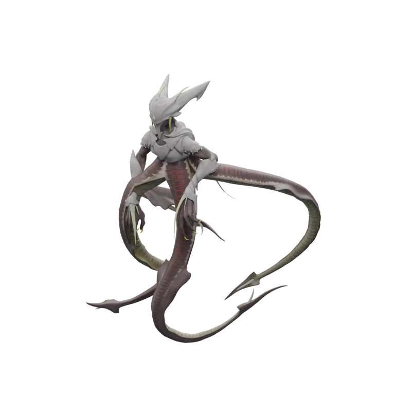 Mutated Barrier Tower Floater source model in its idle pose