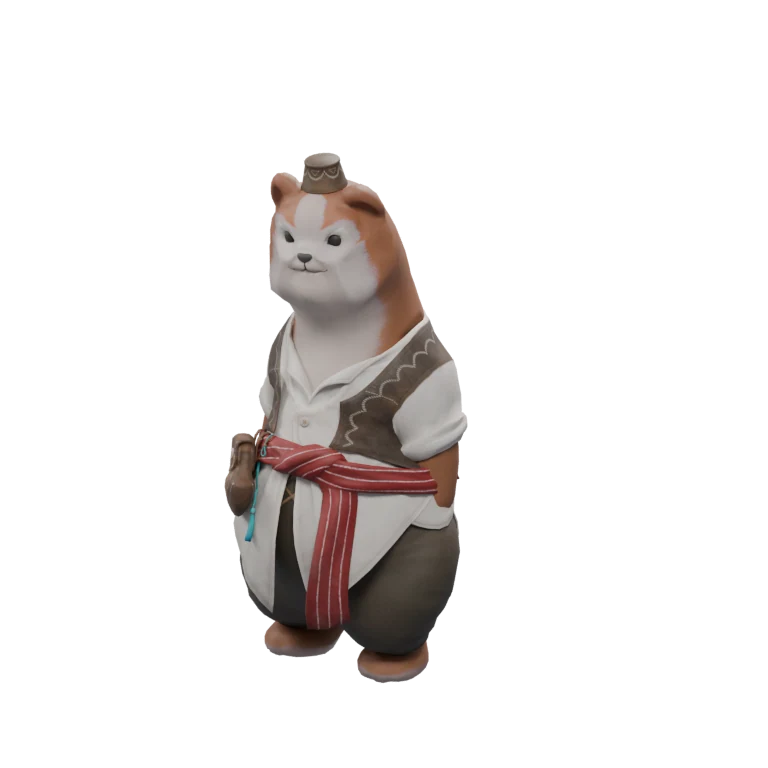 Food Merchant source model in its idle pose