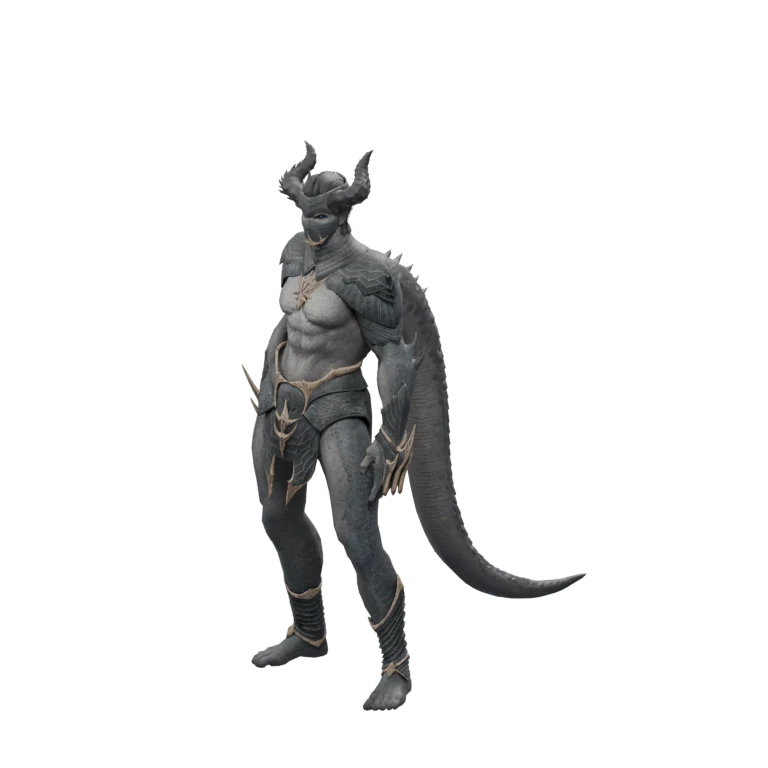 Abyssal Drakan Armed Soldier source model in its idle pose