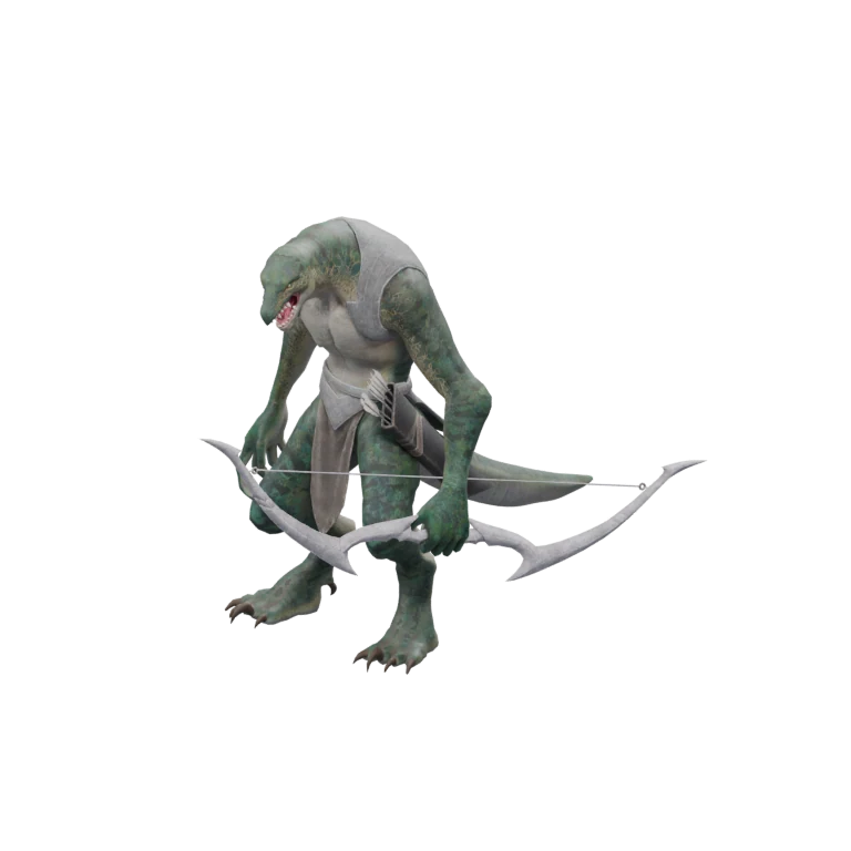 Draconute Superior Ranger source model in its idle pose