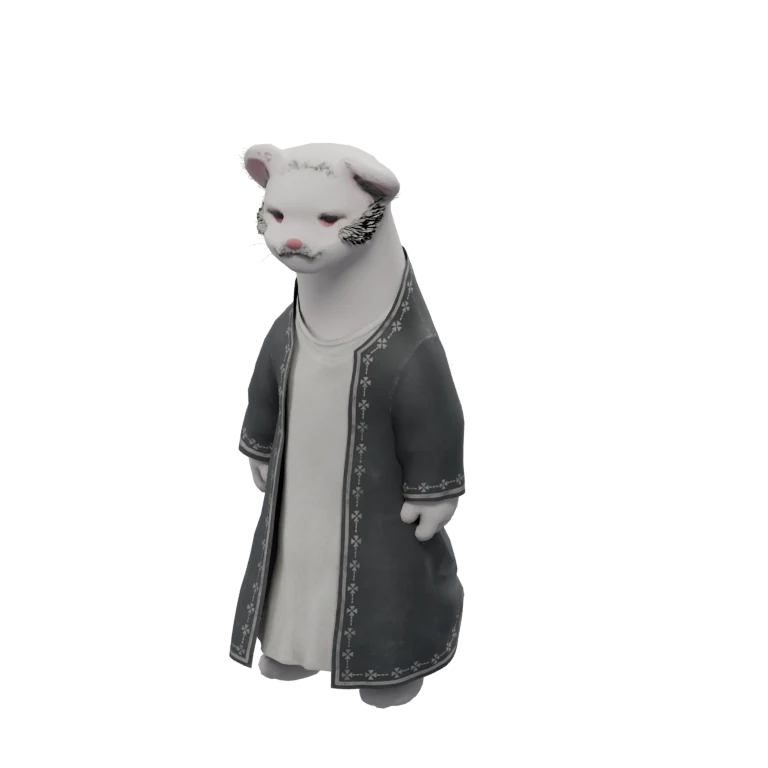 Wind Breeze Shugo Male Merchant 1 (Specimen) source model in its idle pose
