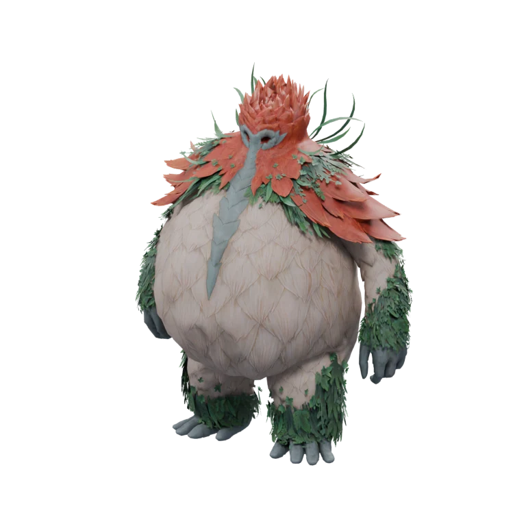 Biruta Herbalist source model in its idle pose