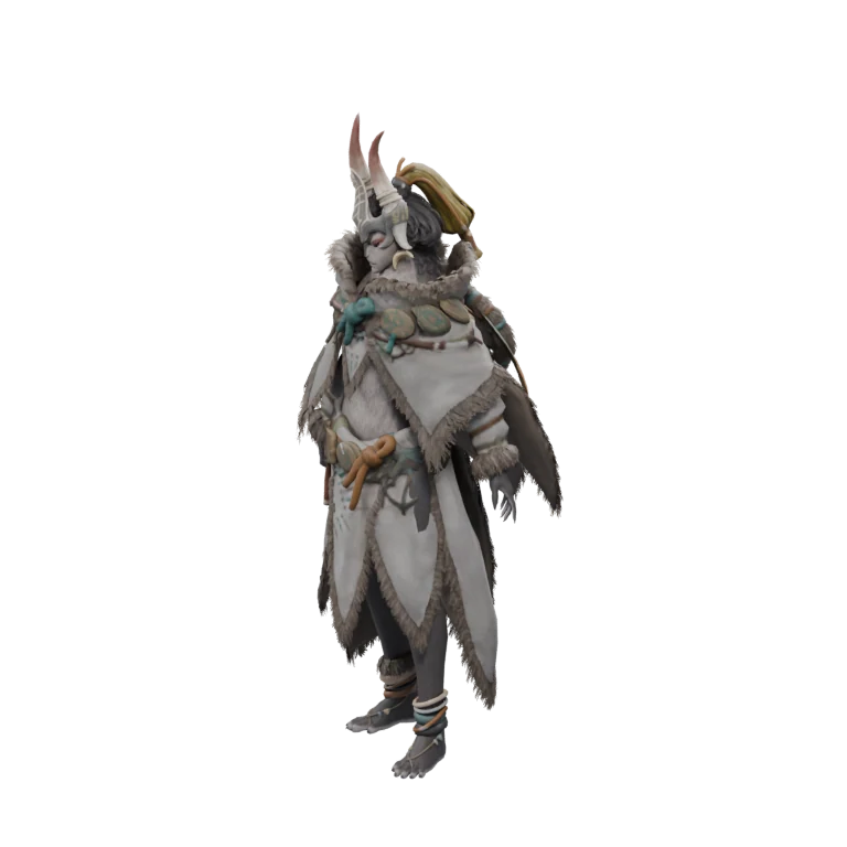 Ferocious Horn Mau Totem Shaman source model in its idle pose