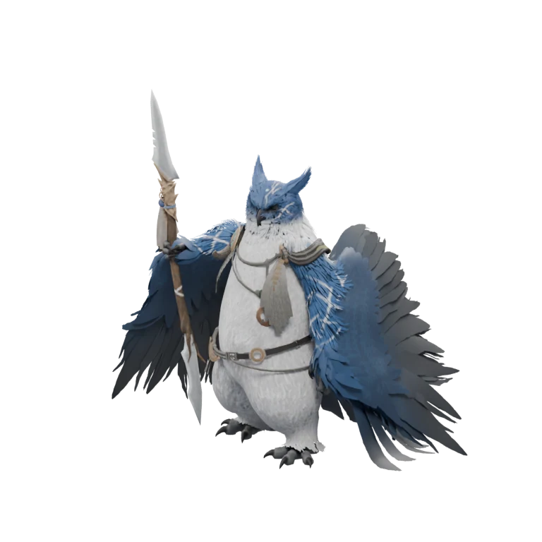 Aullaeu Camp Guard source model in its idle pose