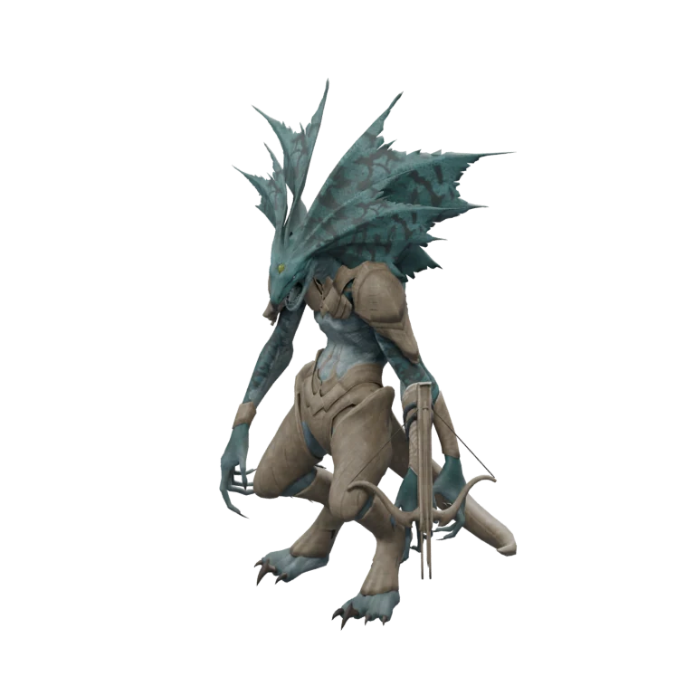 Draconute Sniper source model in its idle pose