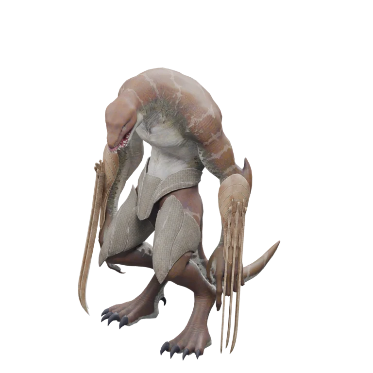 Draconute Warrior source model in its idle pose
