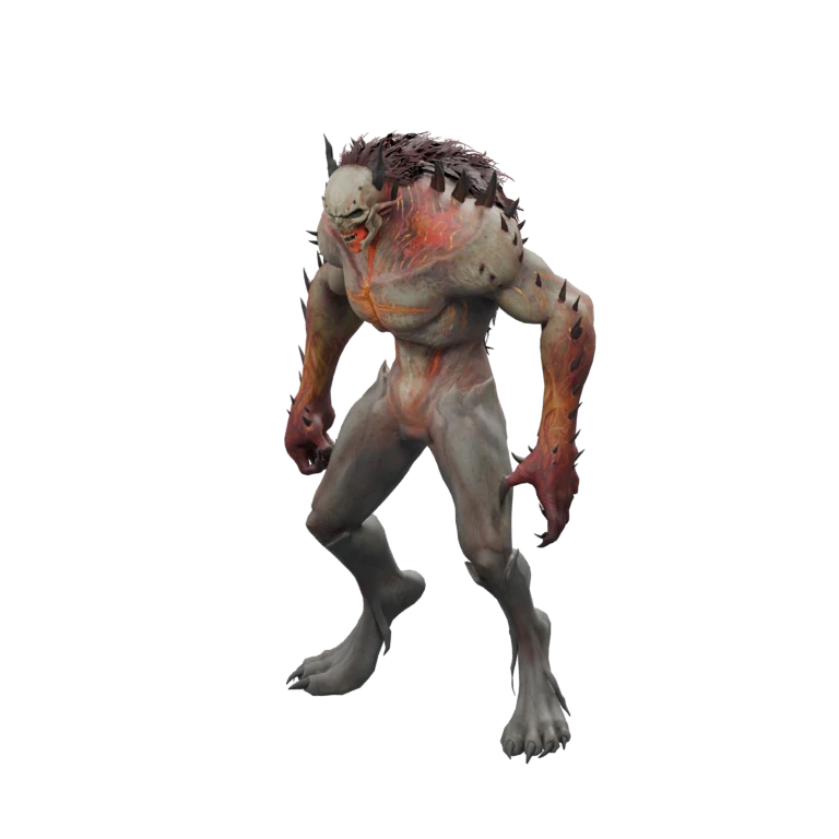 Gluttonous Egetis source model in its idle pose