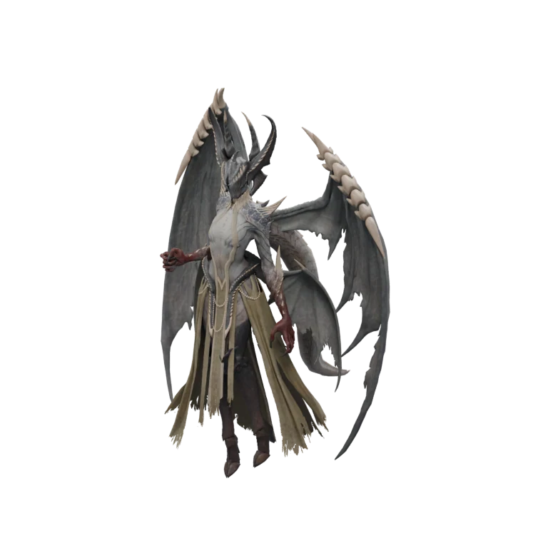 Distorted Captain Uparha source model in its idle pose