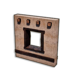 WALL WITH WINDOW FRAME