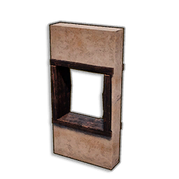HALF WALL WITH WINDOW FRAME