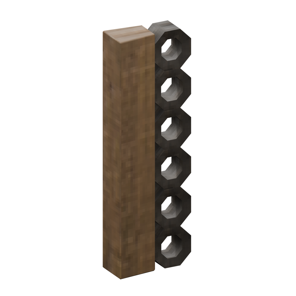 Decorated Timber Pole 2m