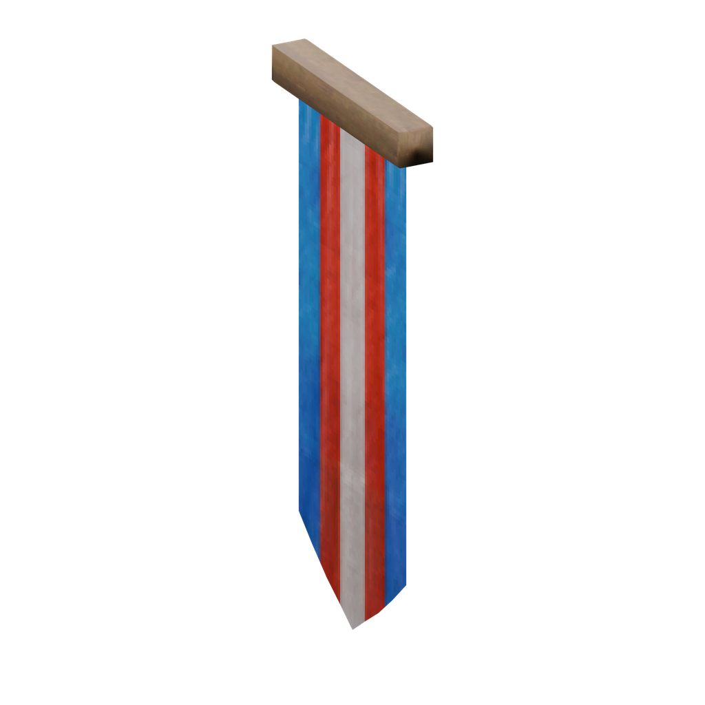 Blue, Red and White Banner