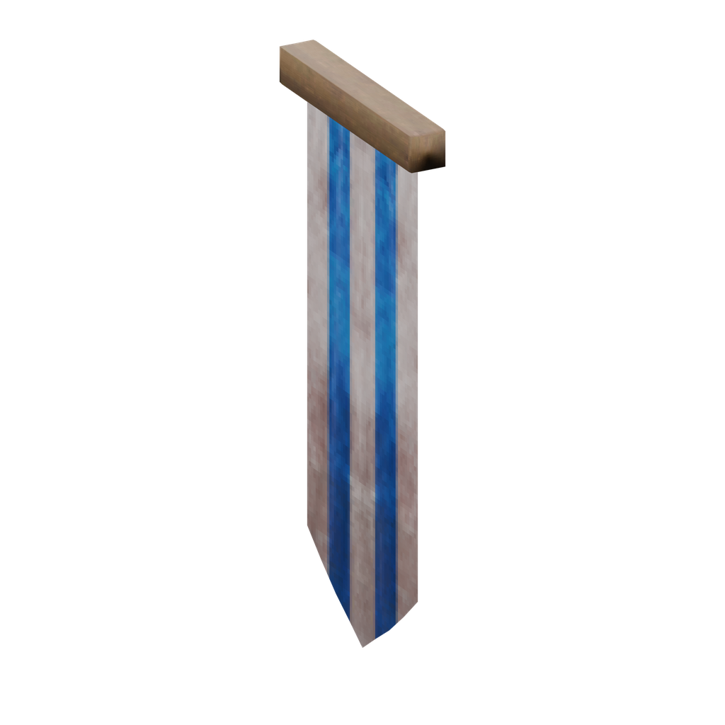 White and Blue Striped Banner