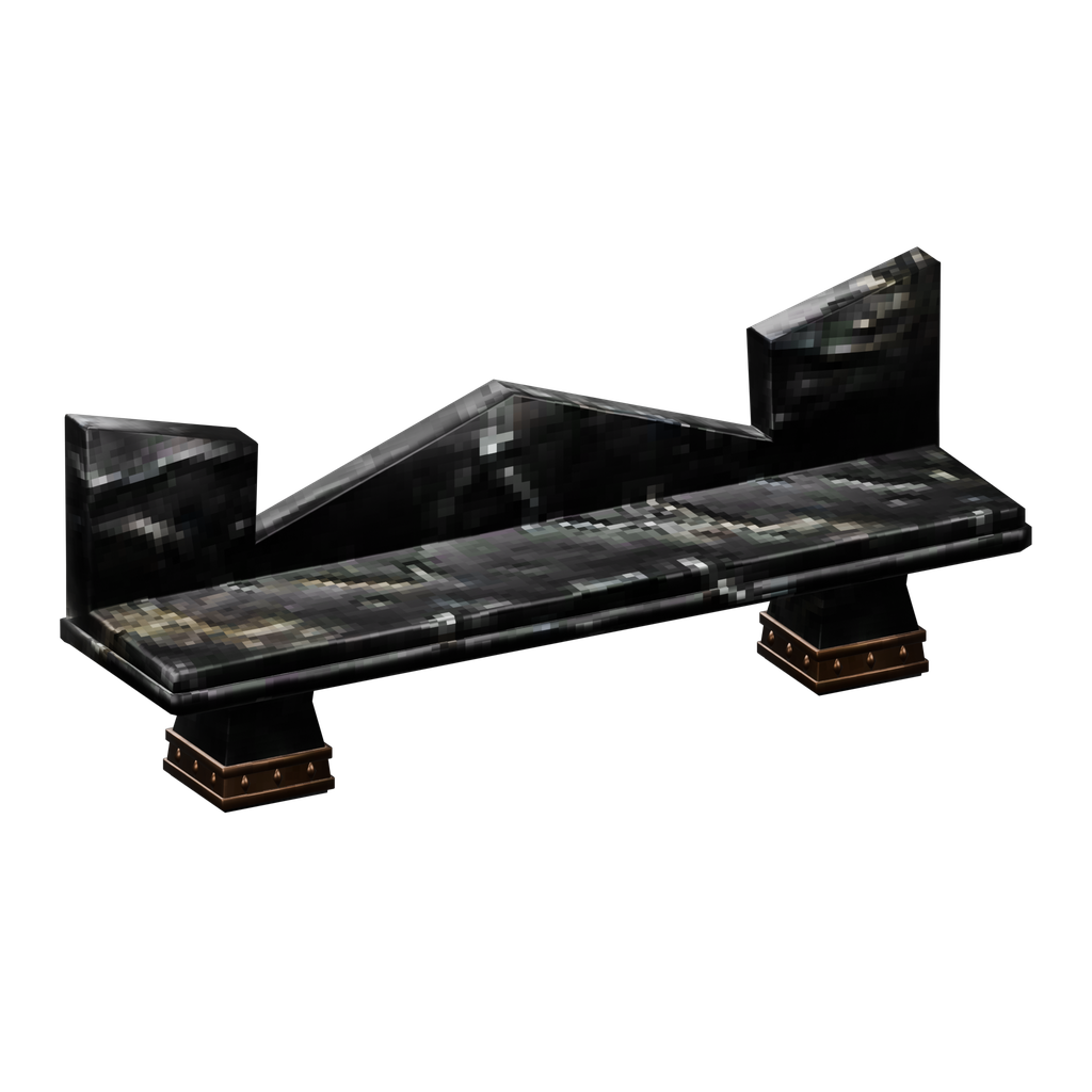 Black Marble Bench
